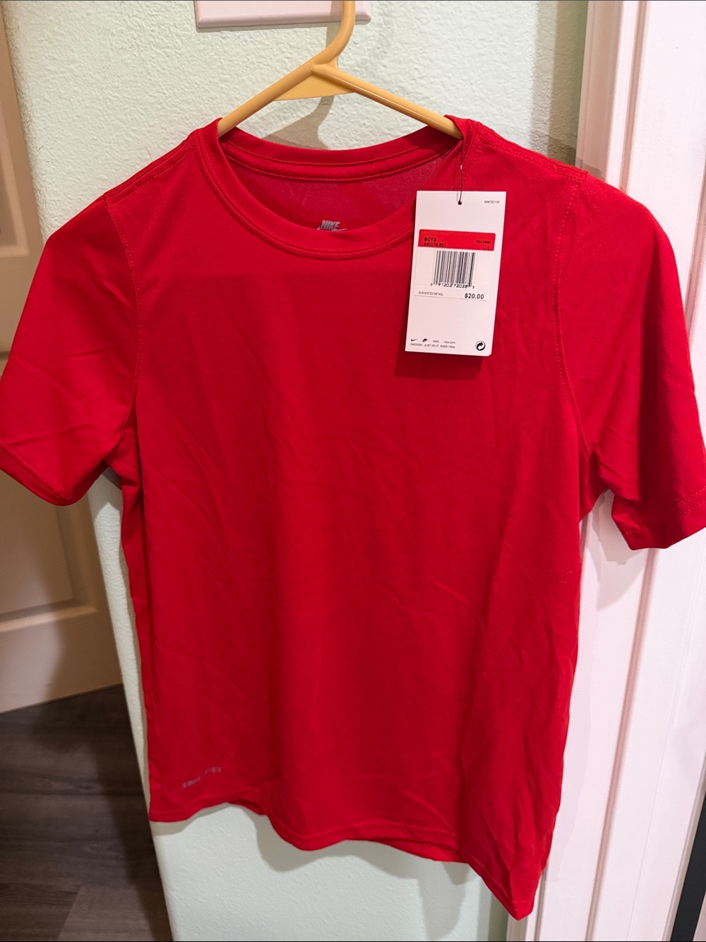 Nike Red Short-Sleeve Performance Tee for Kids